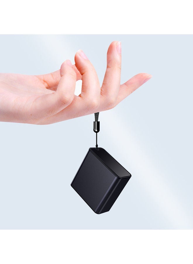 مسجل صوت صغير ومستطيل Q65 بمشغل MP3 ومنفذ شحن USB طراز Q65 V9240-8G_P أسود