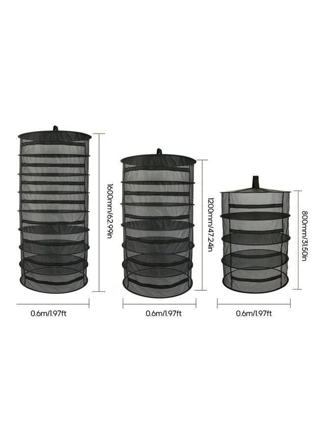 Generic Hanging Basket 6 Layers With Zipper Black 22 x 8 x 22cm  - Image 3