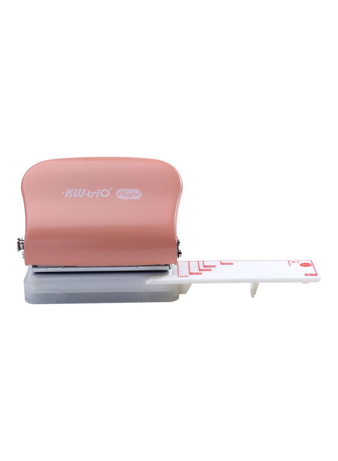 Portable 3 Hole Handheld Punch Orange