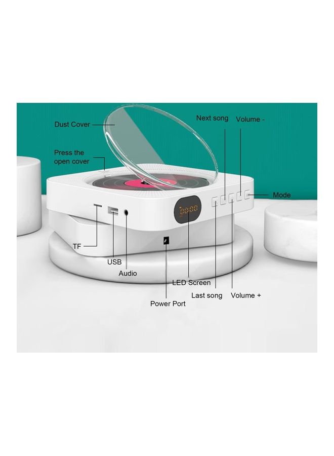 Generic - KC-909 Portable CD Player Built-in Speaker V9228EU_P White - Image 1