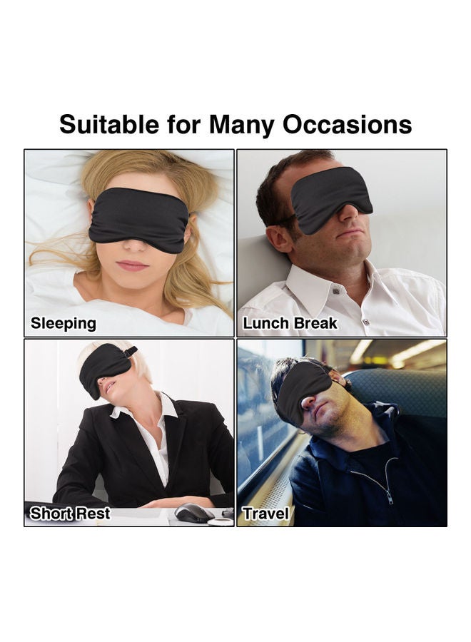 Generic - Sleeping Eye Mask Earplugs Black - Image 1