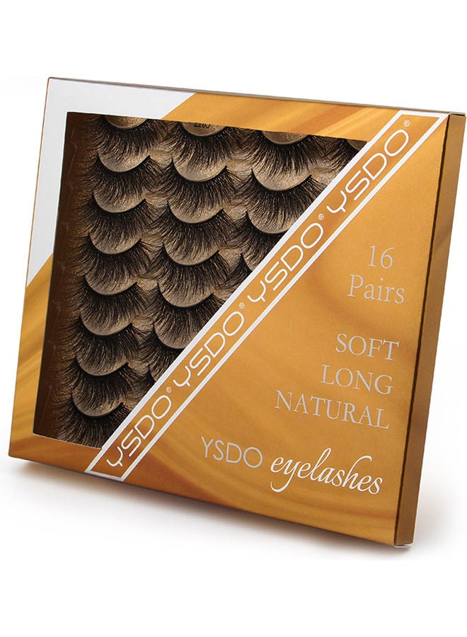 SHIDISHANGPIN - 16 Pairs 3D Fake Eyelashes Black - Image 1