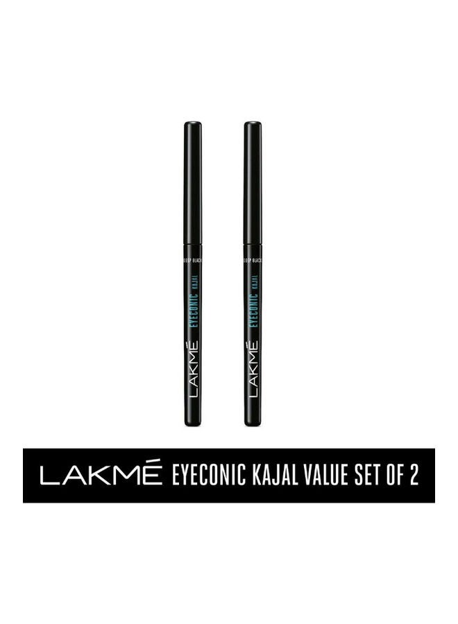 LAKME 2-Piece Eyeconic Kajal Deep Black - Image 1