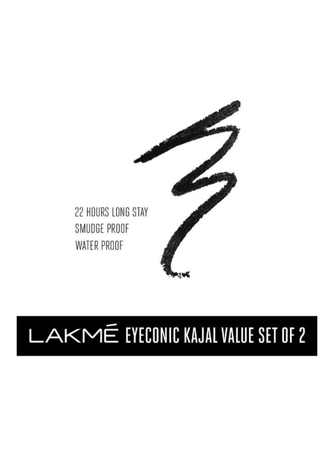 LAKME 2-Piece Eyeconic Kajal Deep Black - Image 2