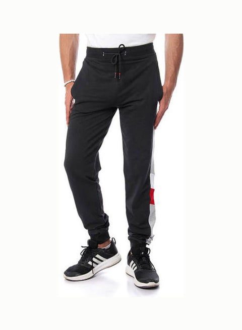 Elastic Waist With Drawstring Sweatpants Darkgrey
