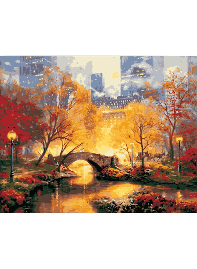 Sunset Pattern Canvas Oil Painting Multicolour - Image 1