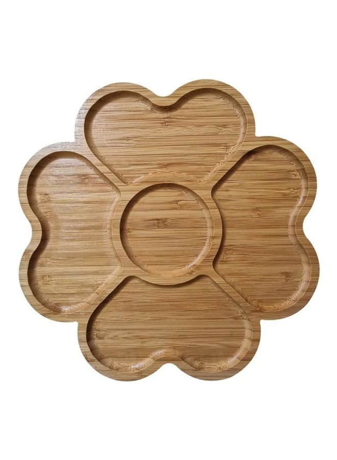 Bamboo Bowl Plate Brown 30cm - Image 1