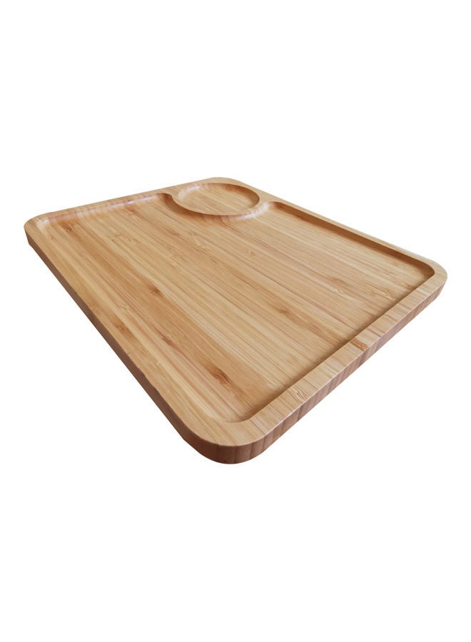 Bamboo Bowl Plate Brown 28cm - Image 4