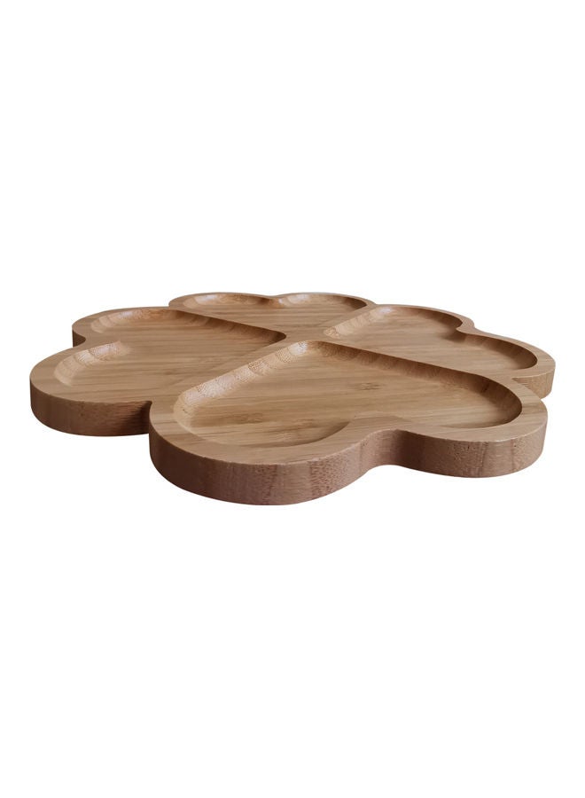 Bamboo Grid Wooden Tray Brown 25cm - Image 3