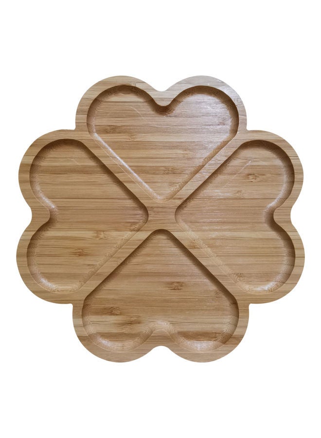 Bamboo Grid Wooden Tray Brown 25cm - Image 4