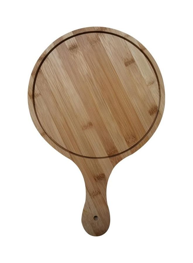 طبق تقديم مسطح مستدير من الخشب بني/ 44سم - Image 1