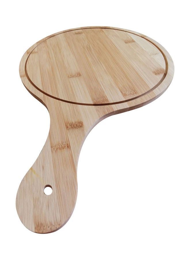 طبق تقديم مسطح مستدير من الخشب بني/ 44سم - Image 3