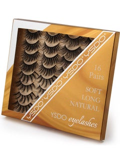 SHIDISHANGPIN 16 Pairs 3D Fake Eyelashes Black  - Image 1