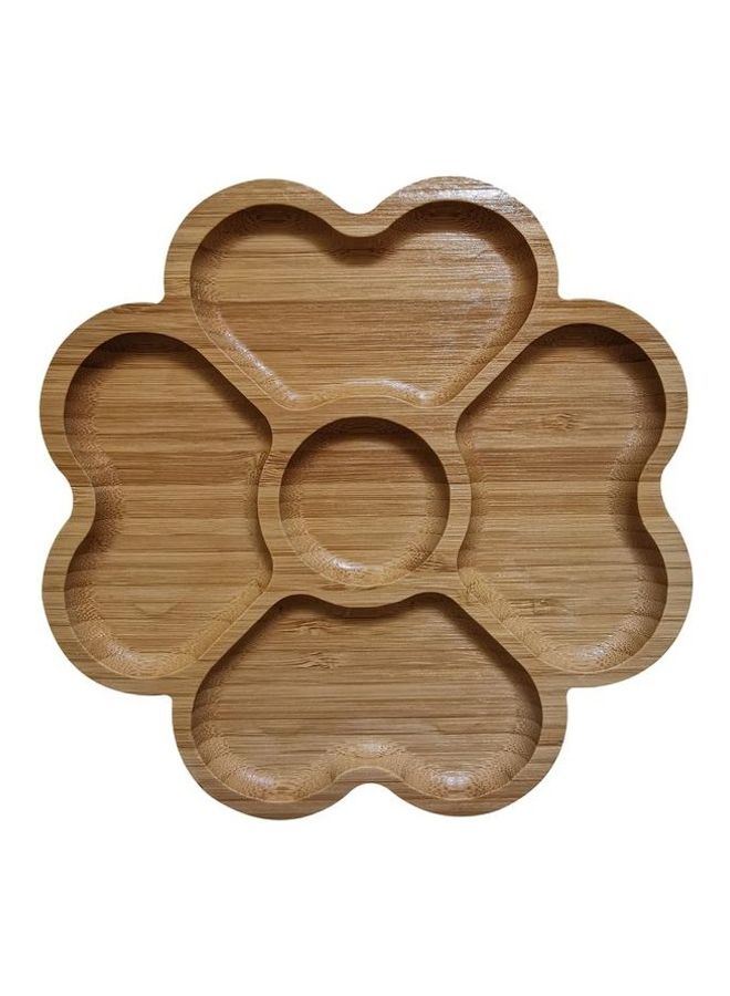 طبق تقديم من الخيزران بني/ 19سم - Image 1