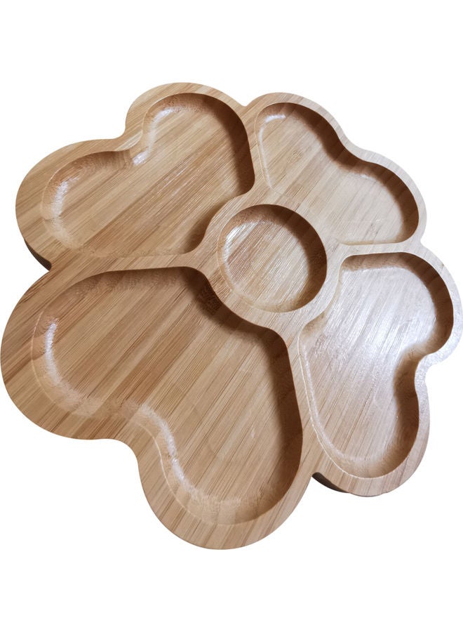 طبق تقديم من الخيزران بني/ 19سم - Image 4