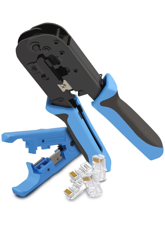 S-TEK - All In One Crimping Tool Set Black/Blue 0.4kg - Image 1