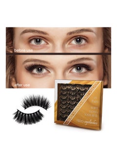 SHIDISHANGPIN 16 Pairs 3D Fake Eyelashes Black  - Image 5