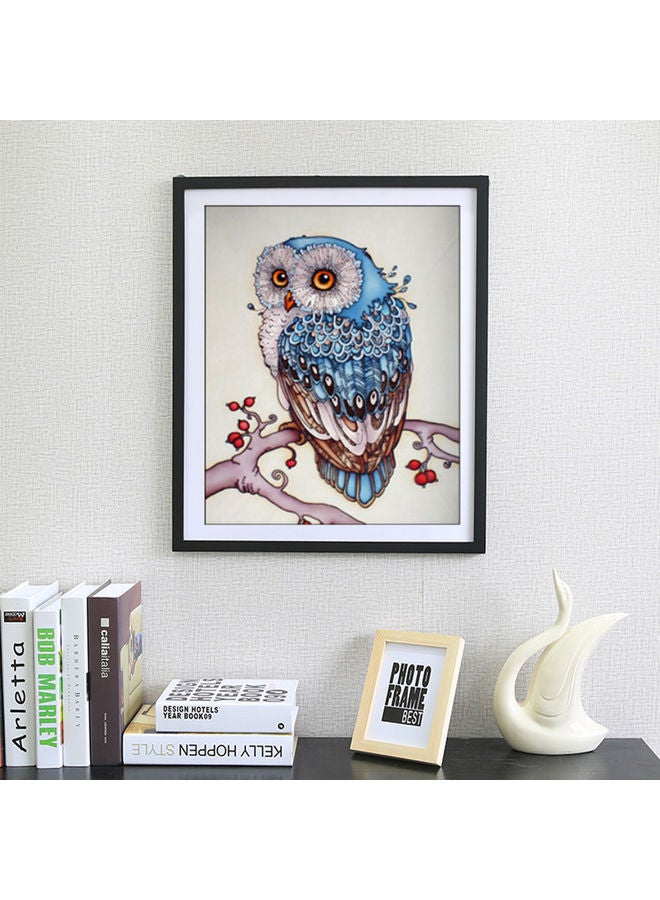 DIY 5D Diamond Painting Kit Blue/White/Brown - Image 1