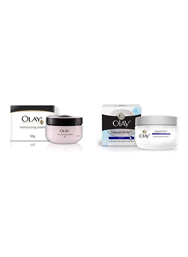 Olay Moisturising And Natural White Fairness Cream Set Multicolour 50grams - Image 1