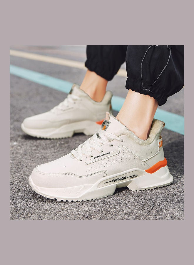 Men's Stylish Running Shoes Beige - Image 4