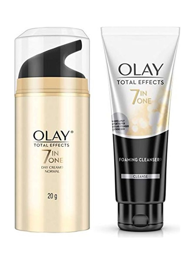 Olay Anti Ageing Moisturiser Day Cream And Face Wash Exfoliating Cleanser Multicolour 100grams - Image 1