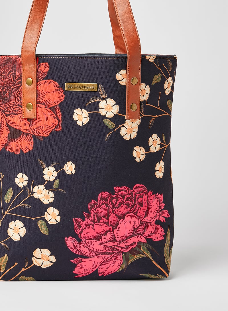 DailyObjects Midnight Chrysanthemums Classic Tote Bag Multicolour  - Image 3