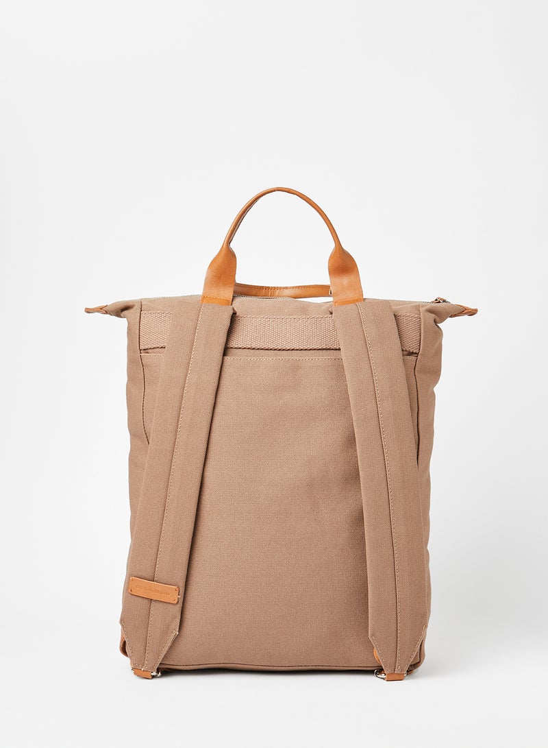 DailyObjects Basic Pilot Backpack Beige  - Image 2