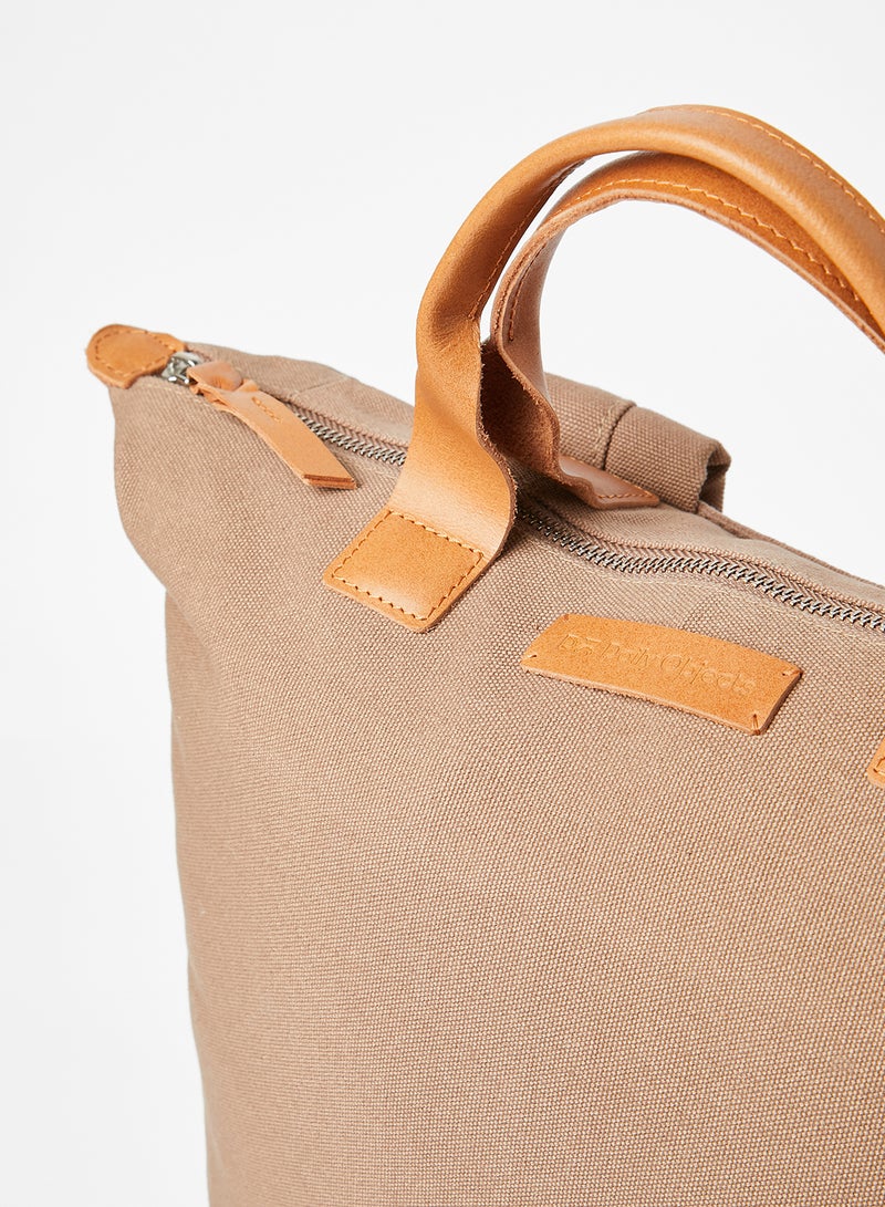 DailyObjects Basic Pilot Backpack Beige  - Image 3