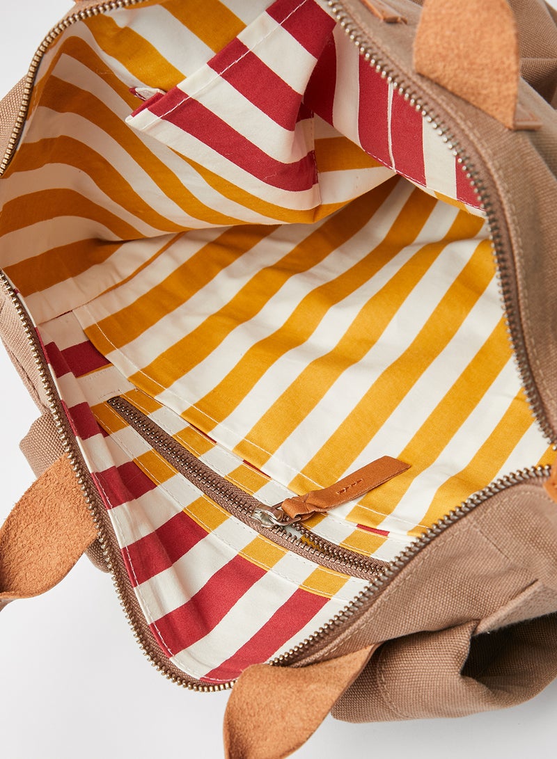 DailyObjects Basic Pilot Backpack Beige  - Image 4