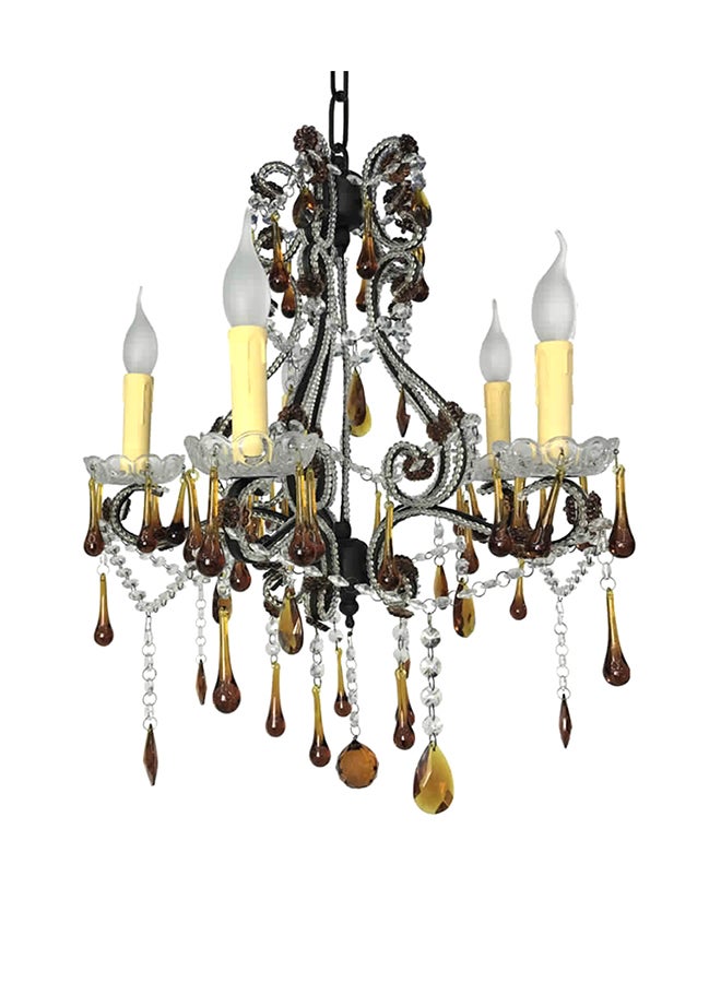 AL MASAH CRYSTAL - Chandelier Black/White/Brown 50x55cm - Image 1