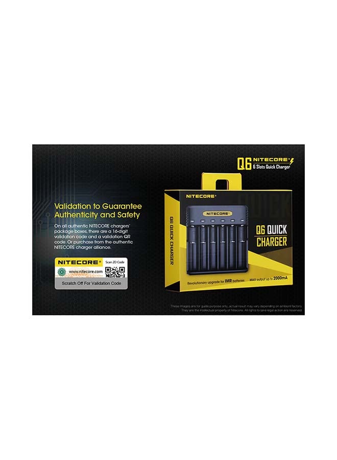 NITECORE Q6 Six Bay Lithium-Ion Battery Charger - Image 3