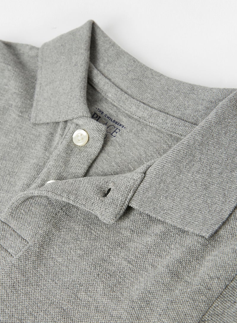 The Children's Place - Boys Basic Cotton Polo Grey - Image 1