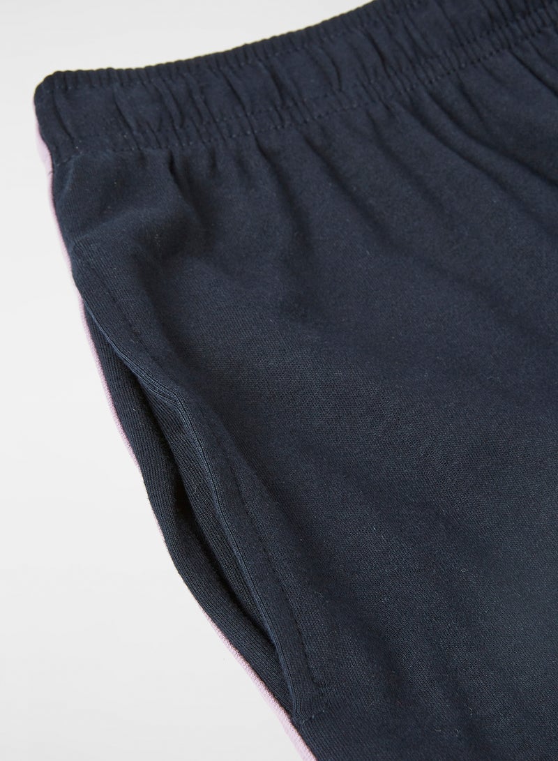 Emirates Industries School Track Pants Navy/Purple Piping - Image 3