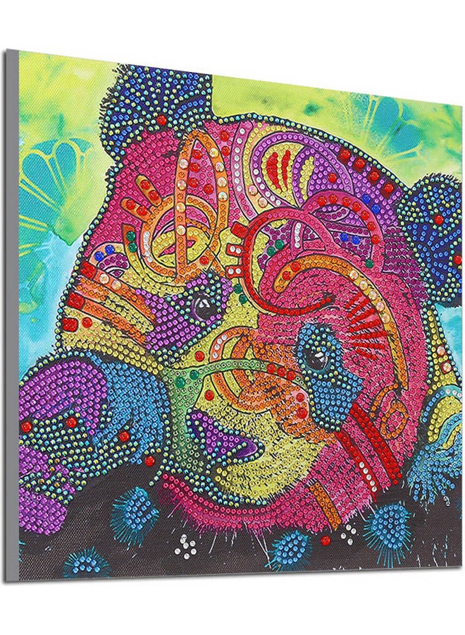 DIY 5D Stone Studded Animal Pattern Wall Art Multicolour 32x2x8cm - Image 1
