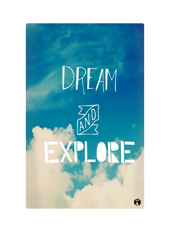 Printed Fridge Magnet Blue/White 8.5x0.4x5.5cm