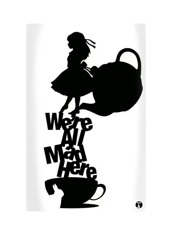 Printed Fridge Magnet Black/White 8.5x0.4x5.5cm