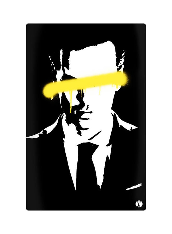 Printed Fridge Magnet Black/White/Yellow