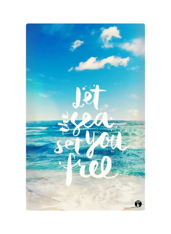 Printed Fridge Magnet Blue/White 8.5x0.4x5.5cm