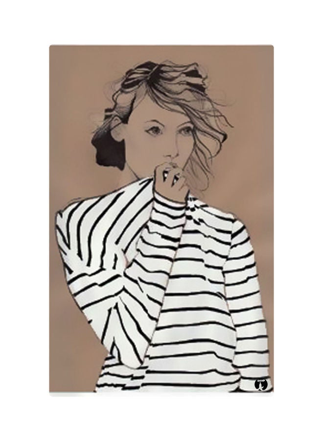 BP Printed Fridge Magnet Black/White/Brown 8.5x0.4x5.5cm