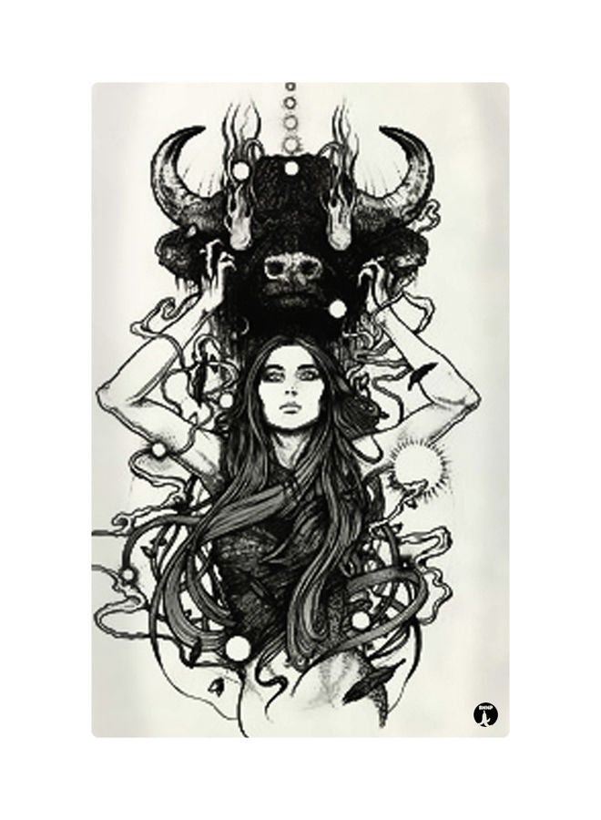 BP Printed Fridge Magnet Black/White 8.5x0.4x5.5cm