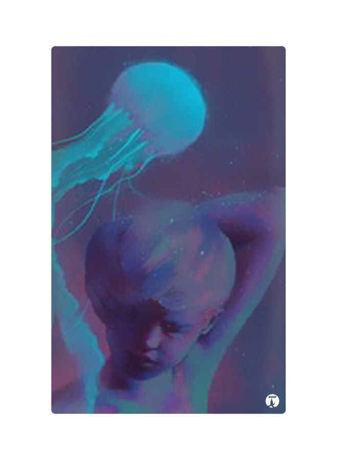 بي بي لوحات مغناطيسة للثلاجة بطبعة رسومات أزرق/ بنفسجي 8.5x0.4x5.5سم