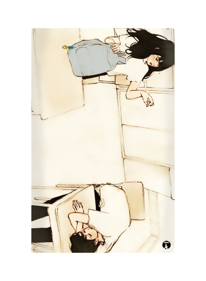 مغناطيس لتزيين الثلاجة مزين بطبعات وردي / بنفسجي / أصفر 8.5سم