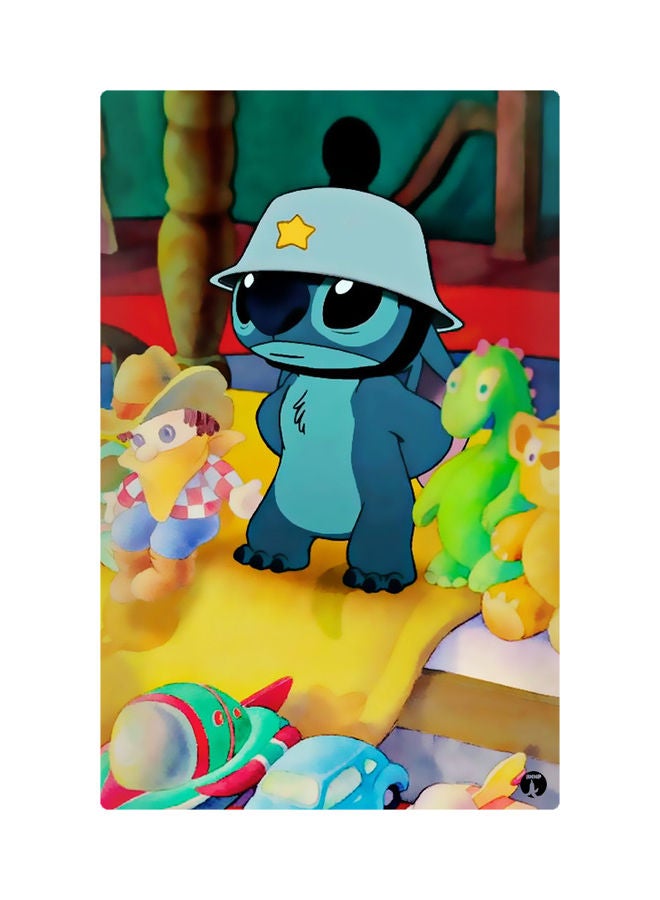 بي بي مغناطيس لتزيين الثلاجة مزين بطبعات وردي / بنفسجي / أصفر 8.5سم