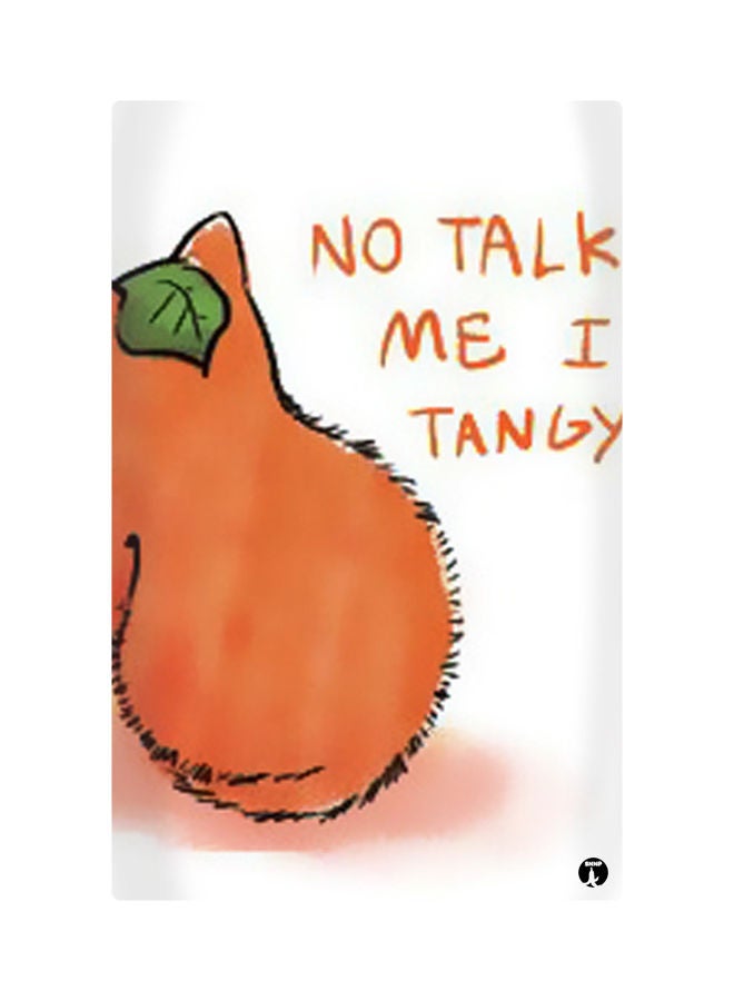 Printed Fridge Magnet Orange/White 8.5x0.4x5.5cm