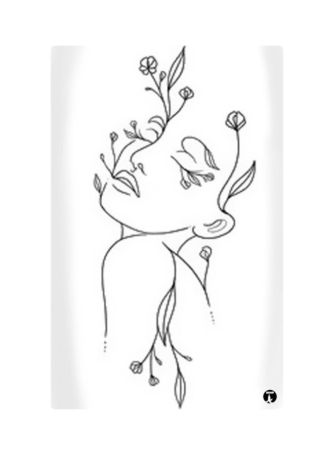 Printed Fridge Magnet White/Black 8.5x0.4x5.5cm