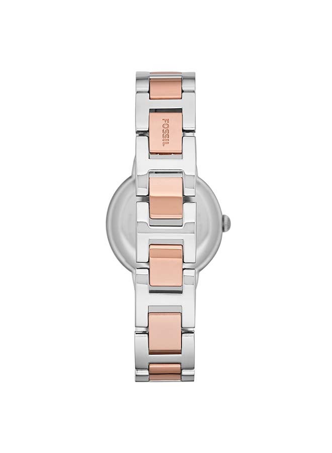 FOSSIL Women's Virginia Analog Watch ES3405 - 30 mm - Silver/Rose Gold  - Image 2