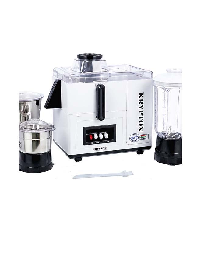 KRYPTON Portable 4 In 1 Mixer Grinder 750 W KNB6276 White  - Image 1
