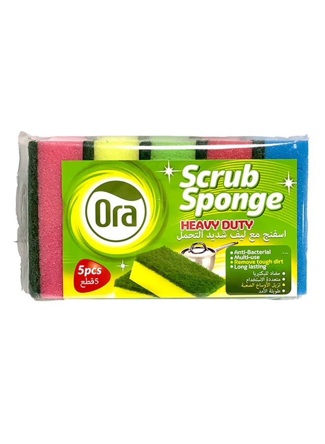 Ora Heavy Duty Scrub Sponge 5 Pieces