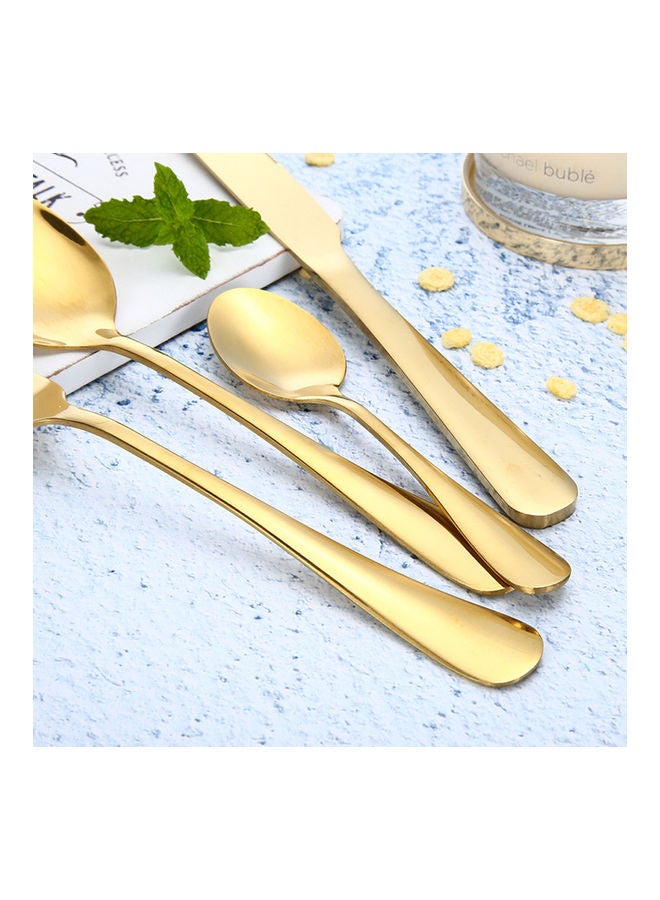Arabest 24-Piece Stainless Steel Cutlery Set Gold  - Image 3