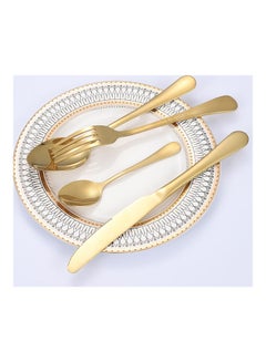 Arabest 24-Piece Stainless Steel Cutlery Set Gold  - Image 5